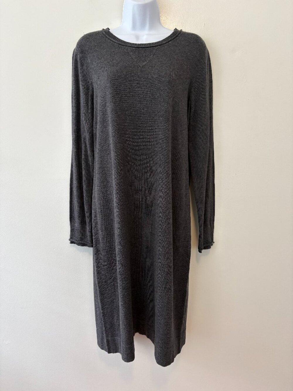 J Jill Grey Long Sleeve Sweater Dress Size Small